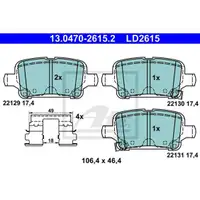 ATE 13.0470-2615.2 Ceramic Belagsatz