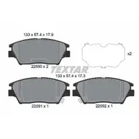 Bremsbelagsatz Scheibenbremse Textar 2259001 Q+ für Ssangyong Vorderachse