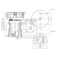 FEBI BILSTEIN 108034 Luftfederbalg für IVECO