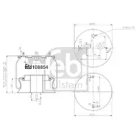 FEBI BILSTEIN 108854 Luftfederbalg für SCANIA