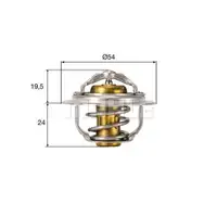 Thermostat Kühlmittel Mahle TX 212 82D Behr für Audi für Seat für Skoda für VW