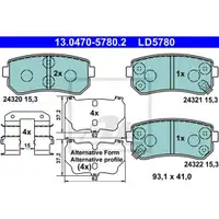 ATE 13.0470-5780.2 Ceramic Belagsatz