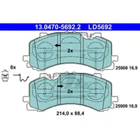 ATE Ceramic Belagsatz 13.0470-5692.2