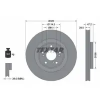 TEXTAR 92306203 Bremsscheiben 2 Stück vorne für HONDA