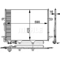 MAHLE AC 318 000P A/C-Kondensator für MERCEDES-BENZ, MINI
