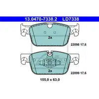 ATE 13.0470-7338.2 Ceramic Belagsatz
