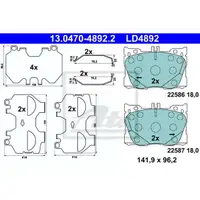 ATE 13.0470-4892.2 Ceramic Belagsatz
