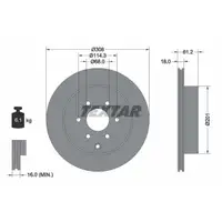 Original TEXTAR 92296403 Bremsscheiben 2 Stück hinten für MERCEDES-BENZ
