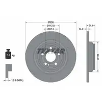 Original TEXTAR 92306905 Bremsscheiben 2 Stück hinten für MERCEDES-BENZ