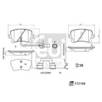 FEBI BILSTEIN 172168 Bremsbelagsatz für AUDI