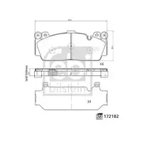 FEBI BILSTEIN 172182 Bremsbelagsatz für BMW