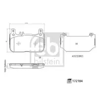 FEBI BILSTEIN 172184 Bremsbelagsatz für MERCEDES-BENZ