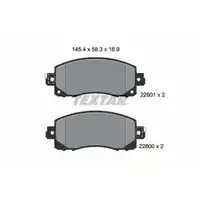 Bremsbelagsatz Scheibenbremse Textar 2280001 für Subaru Vorderachse