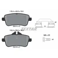 Bremsbelagsatz Scheibenbremse Textar 2521509 Q+ für Mercedes Benz Hinterachse
