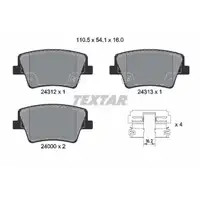 Bremsbelagsatz Scheibenbremse Textar 2431201 Q+ für Hyundai Hinterachse
