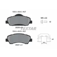 Bremsbelagsatz Scheibenbremse Textar 2525004 Q+ für Peugeot Vorderachse