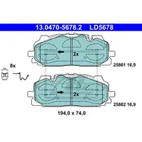 ATE Ceramic Belagsatz 13.0470-5678.2