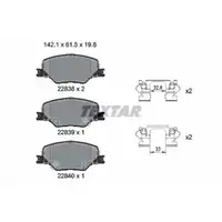 Bremsbelagsatz Scheibenbremse Textar 2283801 Q+ für Opel für Vauxhall
