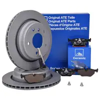 ATE Bremsenset Scheiben 298 mm Ceramic Bremsbeläge Warnkontakt hinten 5er E39