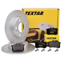 Textar Bremsenset Bremsscheiben 230 mm voll Bremsbeläge hinten Polo 4 9N A1 8X