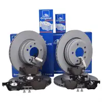 Original ATE Set Scheiben Ø310 vorn Ø320 hinten belüftet Bremsbeläge WK BMW 5er