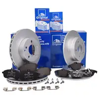 ATE Set Scheiben Ø288 vorn Ø278 hinten Bremsbeläge WK Mercedes C-Klasse