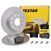 Textar Bremsenset Bremsscheiben Ø253 voll Bremsbeläge hinten VW Audi Skoda Seat