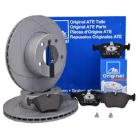 ATE Powerdisc Bremsenset Bremsscheiben Ø296 belüftet Bremsbeläge WK vorn BMW 5er