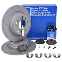 ATE Bremsenset Bremsscheiben Ø296 voll Bremsbeläge WK hinten BMW 1er 3er