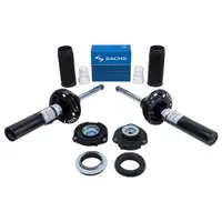 2x SACHS Stoßdämpfer Vorderachse Gasdruck + Domlager + Staubschutz Audi A3 VW