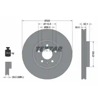 TEXTAR 92229305 Bremsscheiben 2 Stück vorne für AUDI