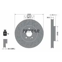 TEXTAR 92262105 Bremsscheiben 2 Stück vorne für MERCEDES-BENZ