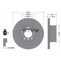 Original TEXTAR 92261903 Bremsscheiben 2 Stück hinten für MERCEDES-BENZ