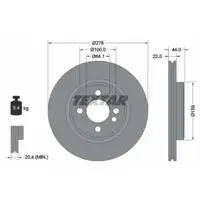 TEXTAR 92262403 Bremsscheiben 2 Stück vorne für MINI