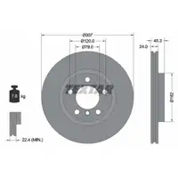 Original TEXTAR 92275605 Bremsscheiben 2 Stück vorne für MINI