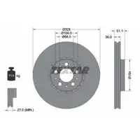 TEXTAR 92284105 Bremsscheiben 2 Stück vorn für VOLVO