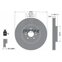 Original TEXTAR 92284205 Bremsscheiben 2 Stück vorne für MERCEDES-BENZ