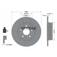 TEXTAR 92072703 Bremsscheiben 2 Stück MERCEDES-BENZ