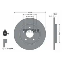 Original TEXTAR 92181005 Bremsscheiben 2 Stück hinten für DODGE