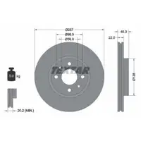 TEXTAR 92069603 Bremsscheiben 2 Stück FIAT