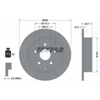 TEXTAR 92164803 Bremsscheiben 2 Stück TOYOTA