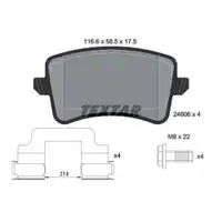 Textar Bremsenset Bremsscheiben Ø330 belüftet Bremsbeläge hinten Audi A4 A5 Q5
