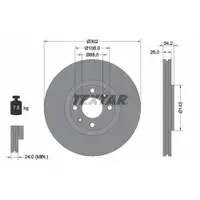 TEXTAR 92168503 Bremsscheiben 2 Stück vorne für PEUGEOT