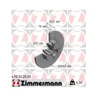 Zimmermann 470.2420.00 Bremsscheiben 2 Stück RENAULT