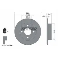 TEXTAR 92075303 Bremsscheiben 2 Stück FORD