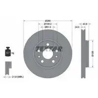 TEXTAR 92202403 Bremsscheiben 2 Stück RENAULT