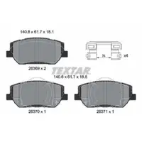 Bremsbelagsatz Scheibenbremse Textar 2636901 für Hyundai Vorderachse