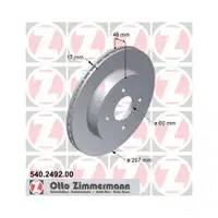 Zimmermann 540.2492.00 Bremsscheiben 2 Stück SUZUKI
