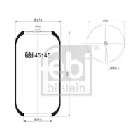 FEBI BILSTEIN 45145 Luftfederbalg für SETRA, MERCEDES-BENZ