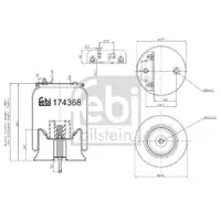 FEBI BILSTEIN 174368 Luftfederbalg für IVECO